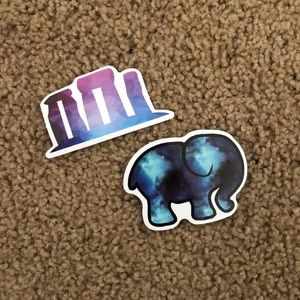 2 Down To Earth Stickers & SF Sticker